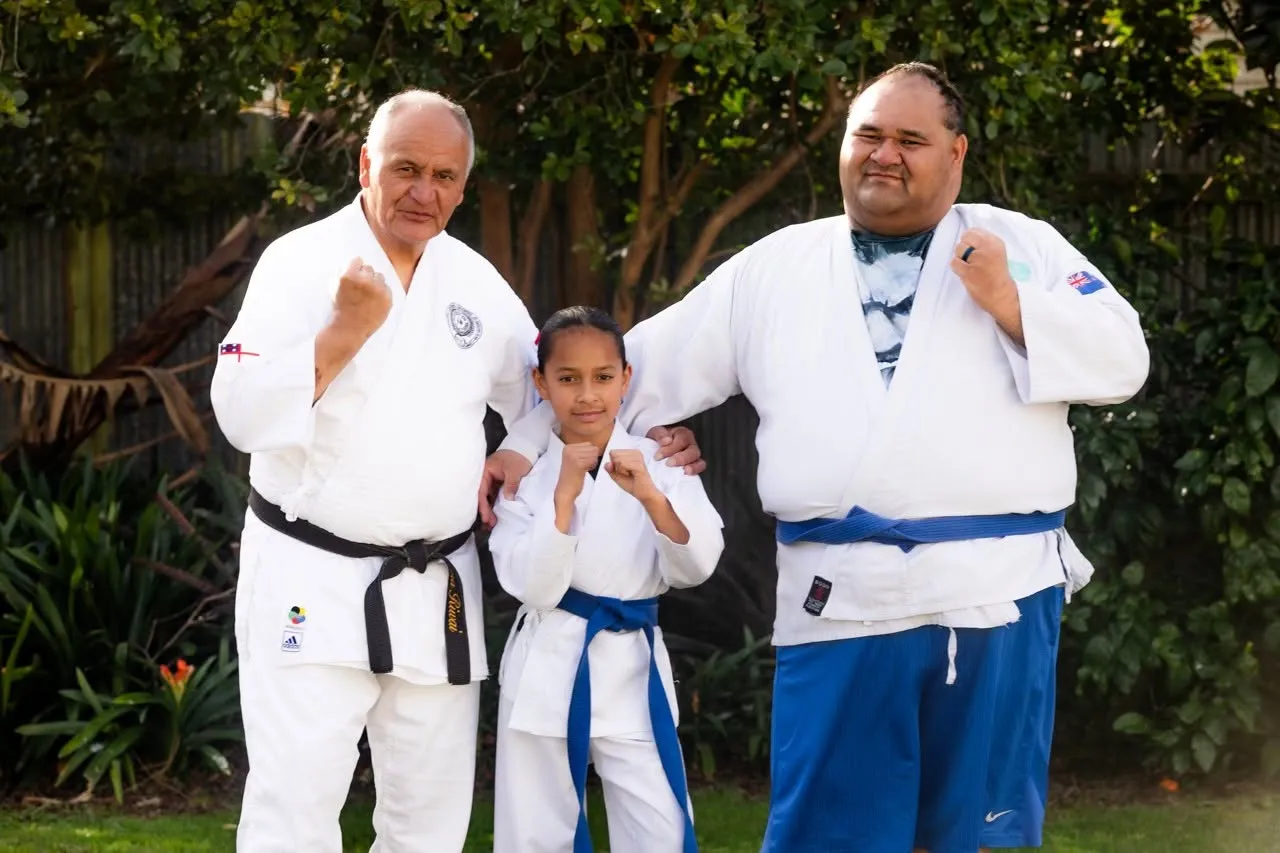 Whānau o Seishin Ryu Niwa gathered together after training